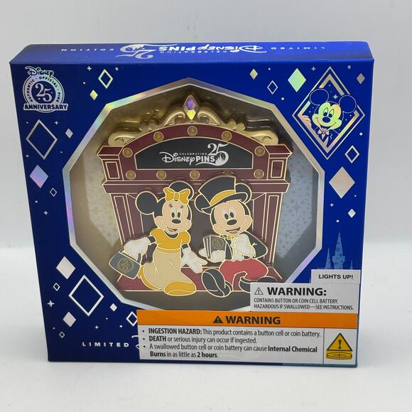 Disney Celebrating 25 Years of Trading Join us for Celebration Mickey Minnie Pin - Picture 1 of 2